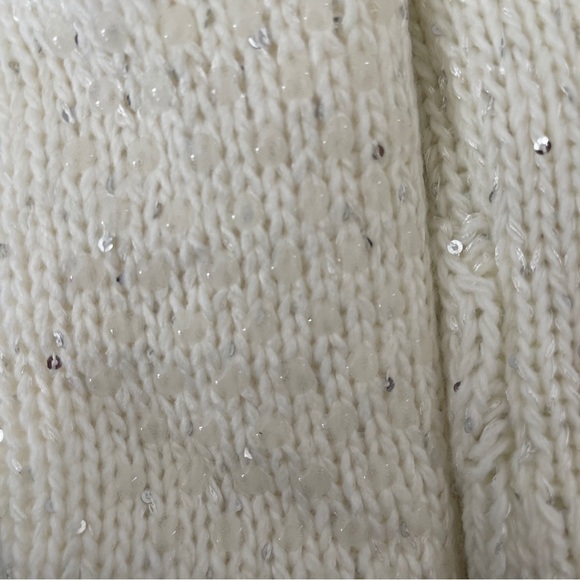 New Slipper Socks Thermal cable Knit Sequins Rubber Grips - Picture 3 of 3